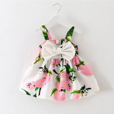 Infant baby clothes brand design sleeveless print bow with cool cotton