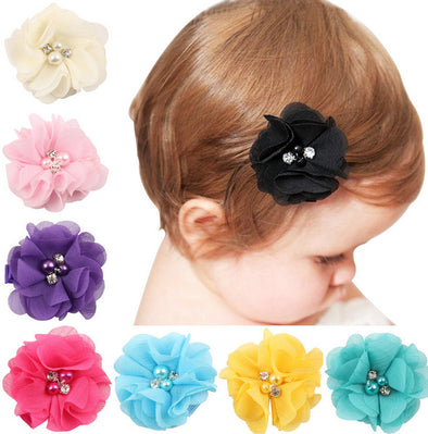 Flower Solid hairpins Clip for  Baby