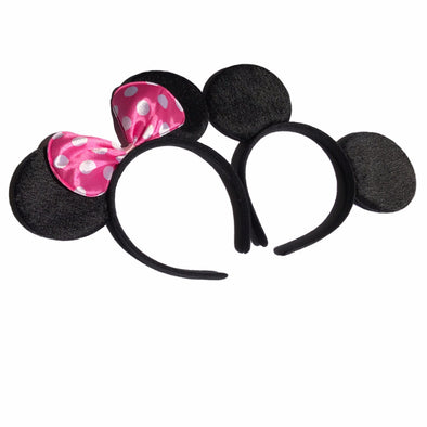 Minnie/Mickey Ears Bow and Headband