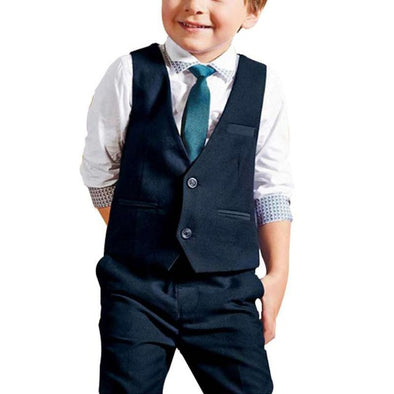 Clothes Outfits Children Sets for  Baby Boys with Vest + Shirt + Necktie +Pants Set