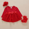 Baby Girls clothes Rose flower dress  Set Baby Clothing Kids Dresses for Girls Bebes