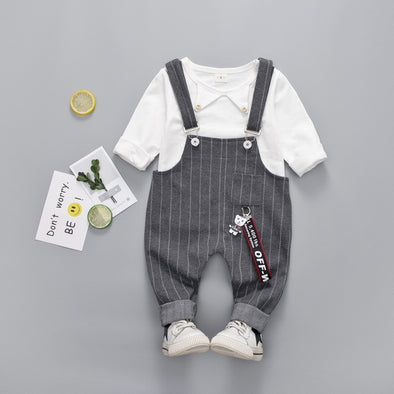 Baby Boy Clothes Sweater Dress Costume with Cartoon Print